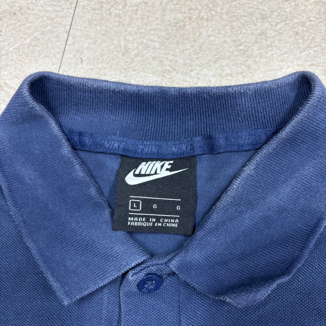 나이키 스몰로고 네이비 카라티 상품이미지3