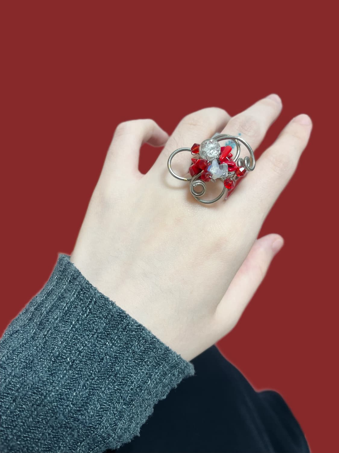 연화 레테 오리엔탈무드 레드 반지 상품이미지1