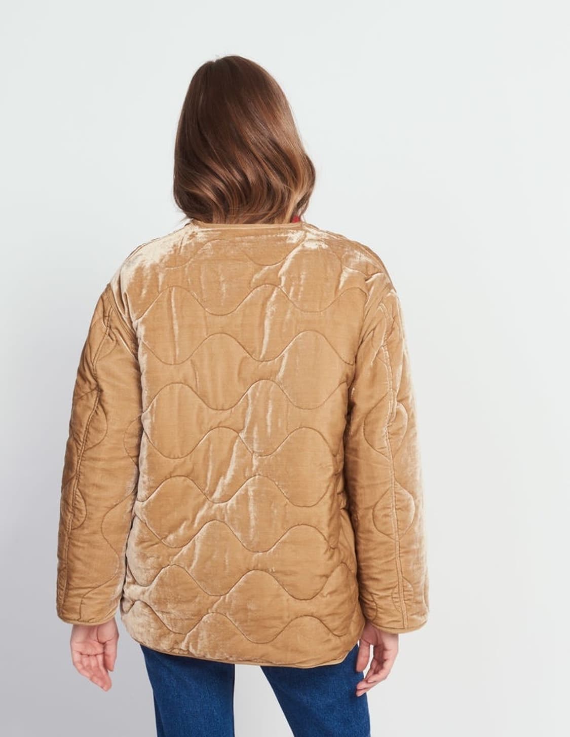 산드로 벨벳 퀼팅 패딩 상품이미지2