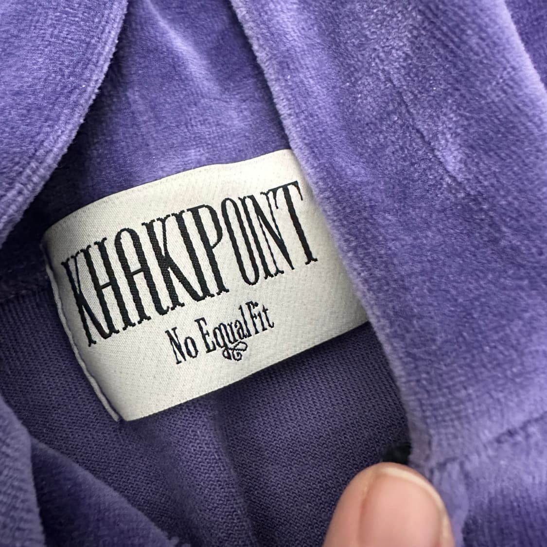 카키포인트 벨벳 큐빅 후드집업 퍼플 상품이미지3