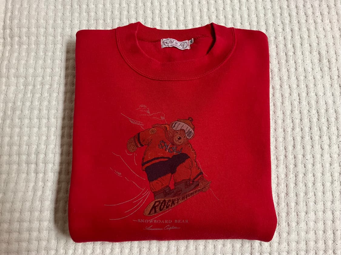 FIL A FIL PARIS 스노우보드베어 스웻셔츠 폴로 구제 빈티지 상품이미지1