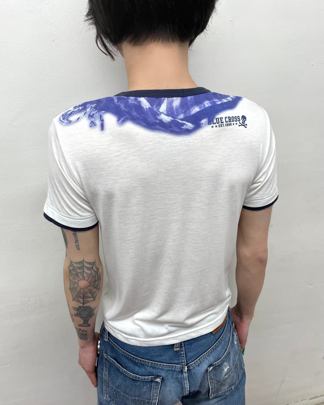 Blue scarf trong freu layered T-shirt  상품이미지3