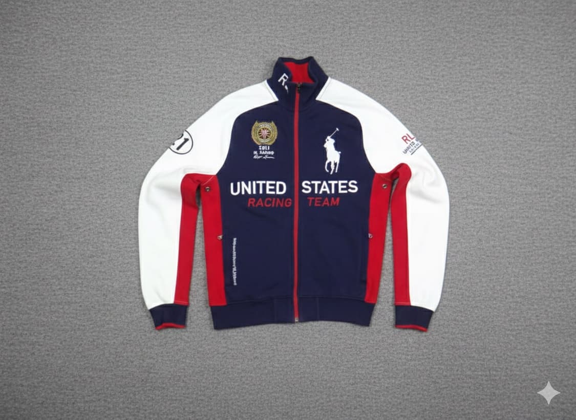 폴로 빅포니 성조기 레이싱 집업져지(M) 상품이미지1