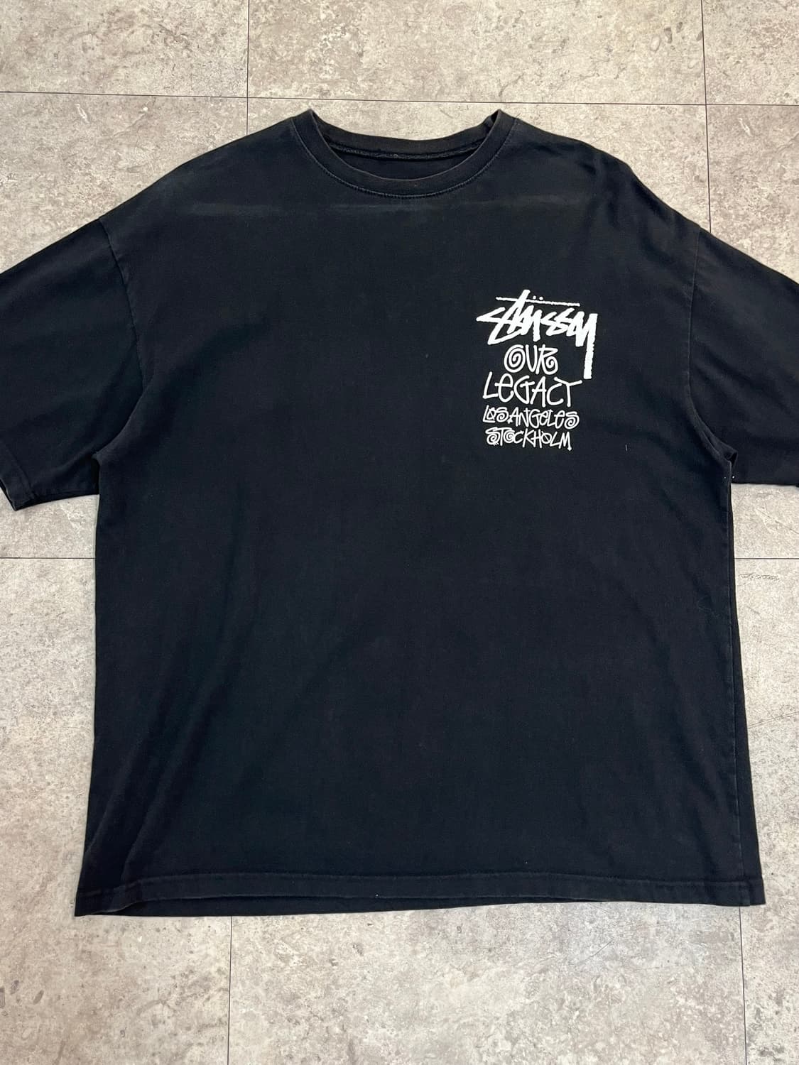 스투시X아워레가시 서프맨 반팔티 블랙 #csz3324 상품이미지3