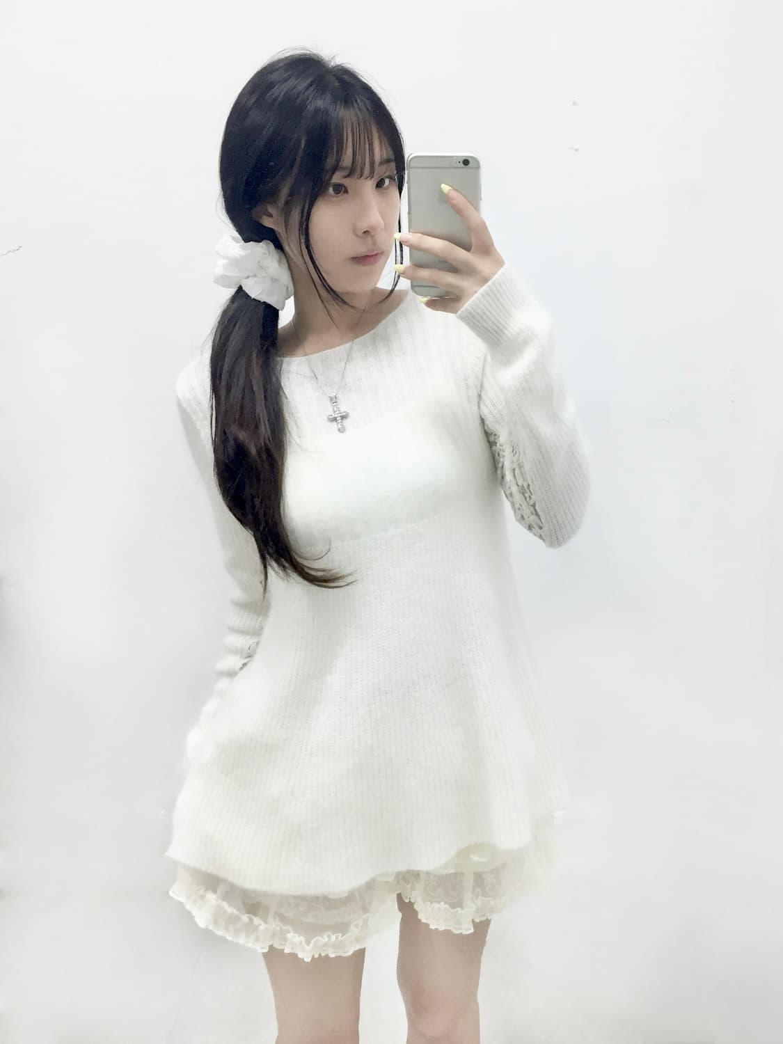 달천깔 히메갸루 레이스 니트 상품이미지1
