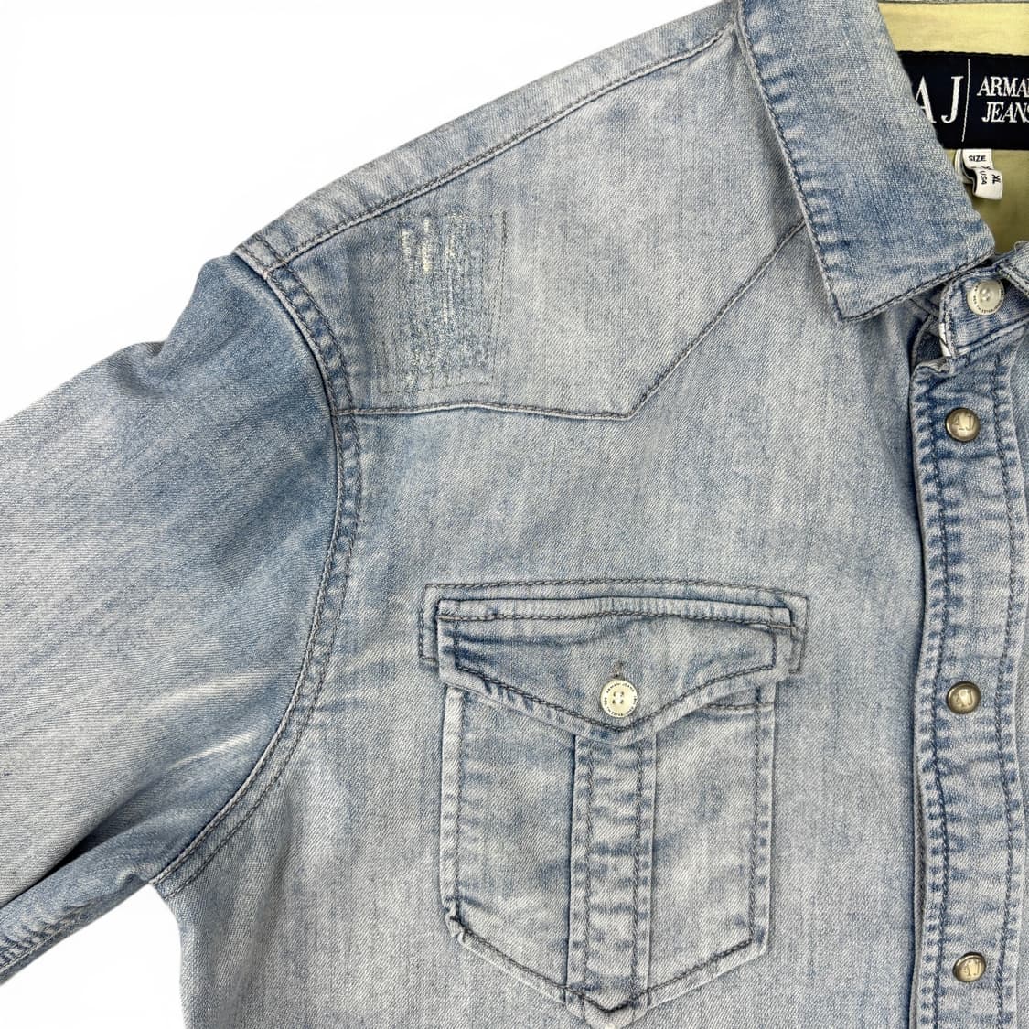 00's 아르마니 진스 데님 셔츠 상품이미지4