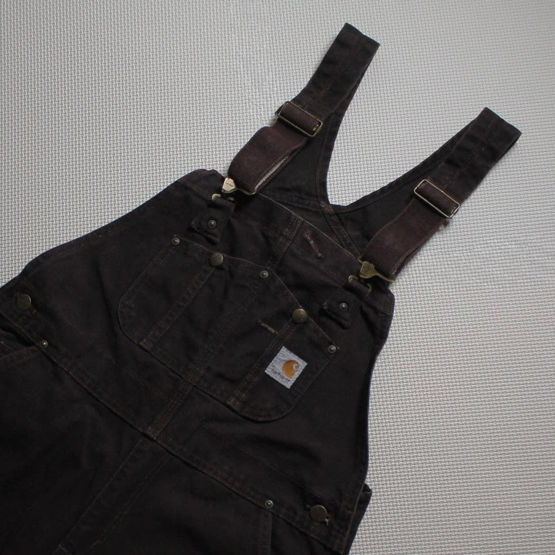 Carhartt 칼하트 다크 브라운 오버롤 멜빵 팬츠  상품이미지3
