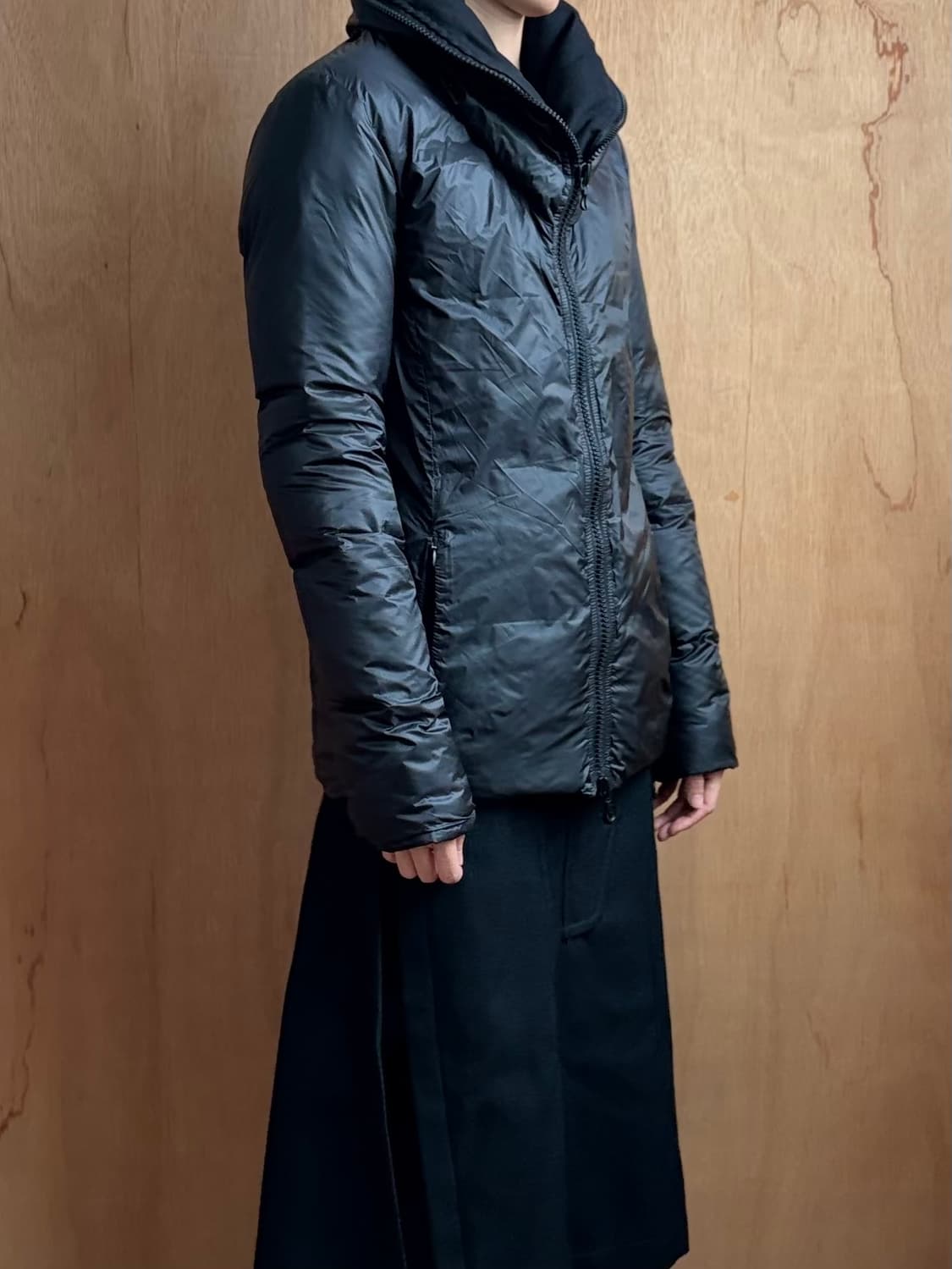 립반윙클 숄칼라 패딩 자켓 상품이미지2