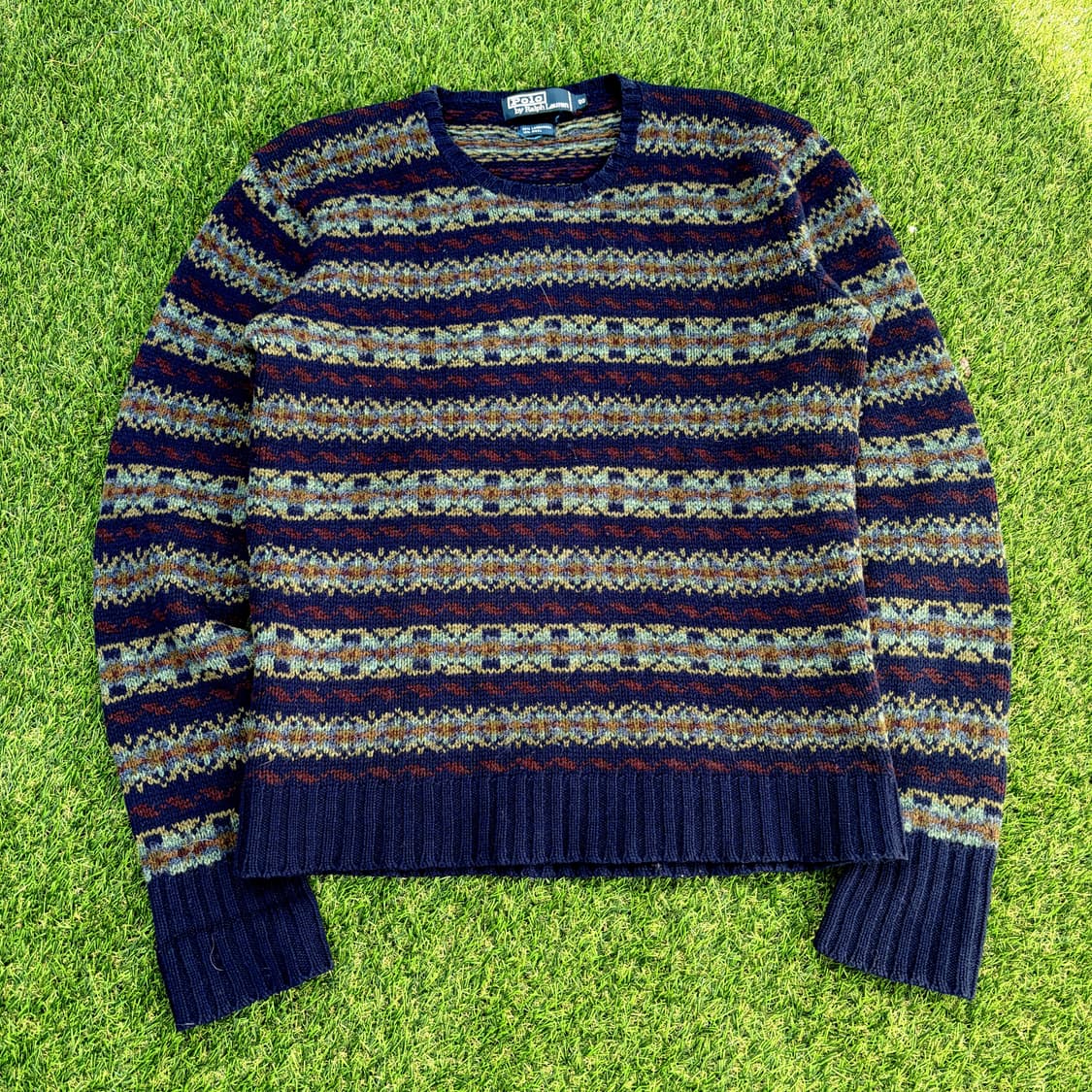 90)폴로 랄프로렌 00s 페어아일 울 니트 상품이미지1