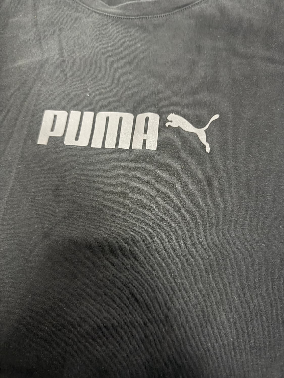 푸마 Puma 빅 로고 롱슬리브 긴팔 티셔츠 L ~ XL 블랙 상품이미지3
