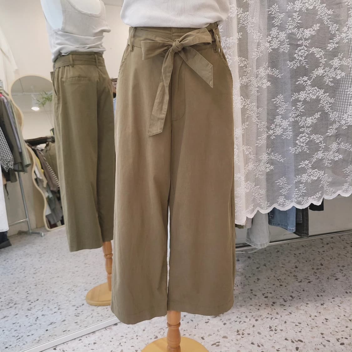 Denifits 카키브라운 벨티드 치노 팬츠 상품이미지9