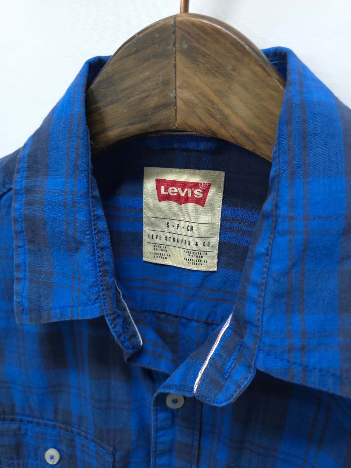 리바이스 화이트탭 블루 체크 남방 남성 셔츠 상품이미지6