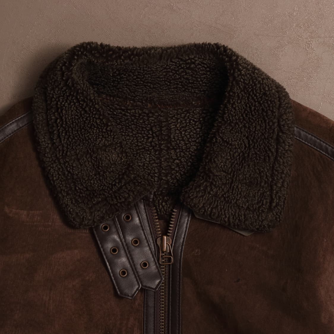 90's B-3 소가죽 레더 양털 무스탕 A1830 상품이미지2