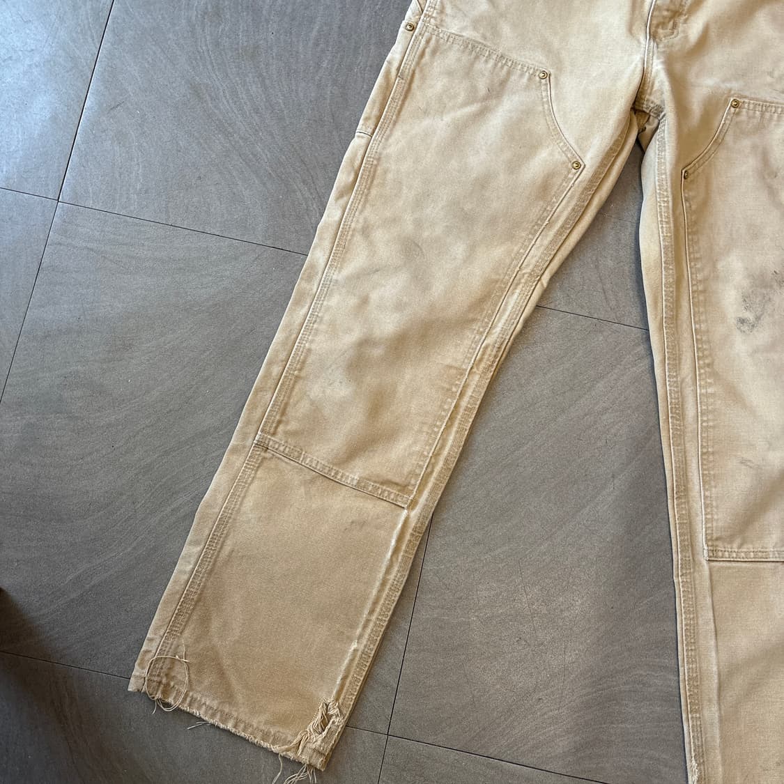 칼하트 정품 베이지 더블니 팬츠 상품이미지3