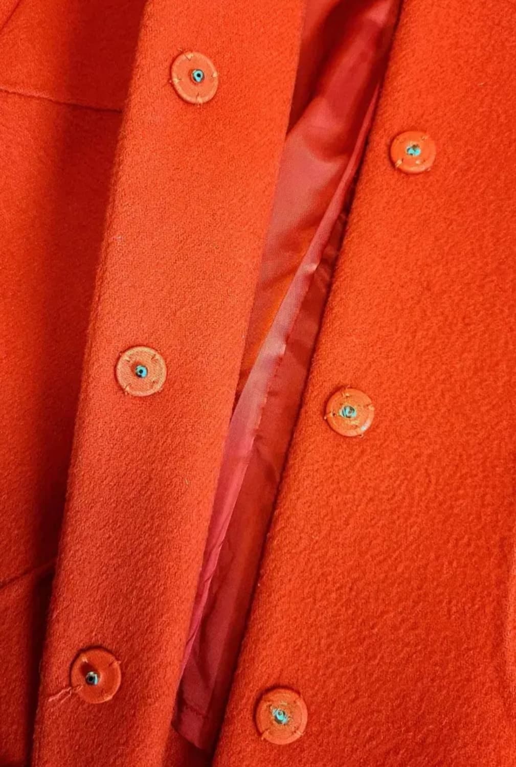 비비드한 다홍색 Ecole de Paris 울 핸드메이드 자켓입니다 상품이미지5