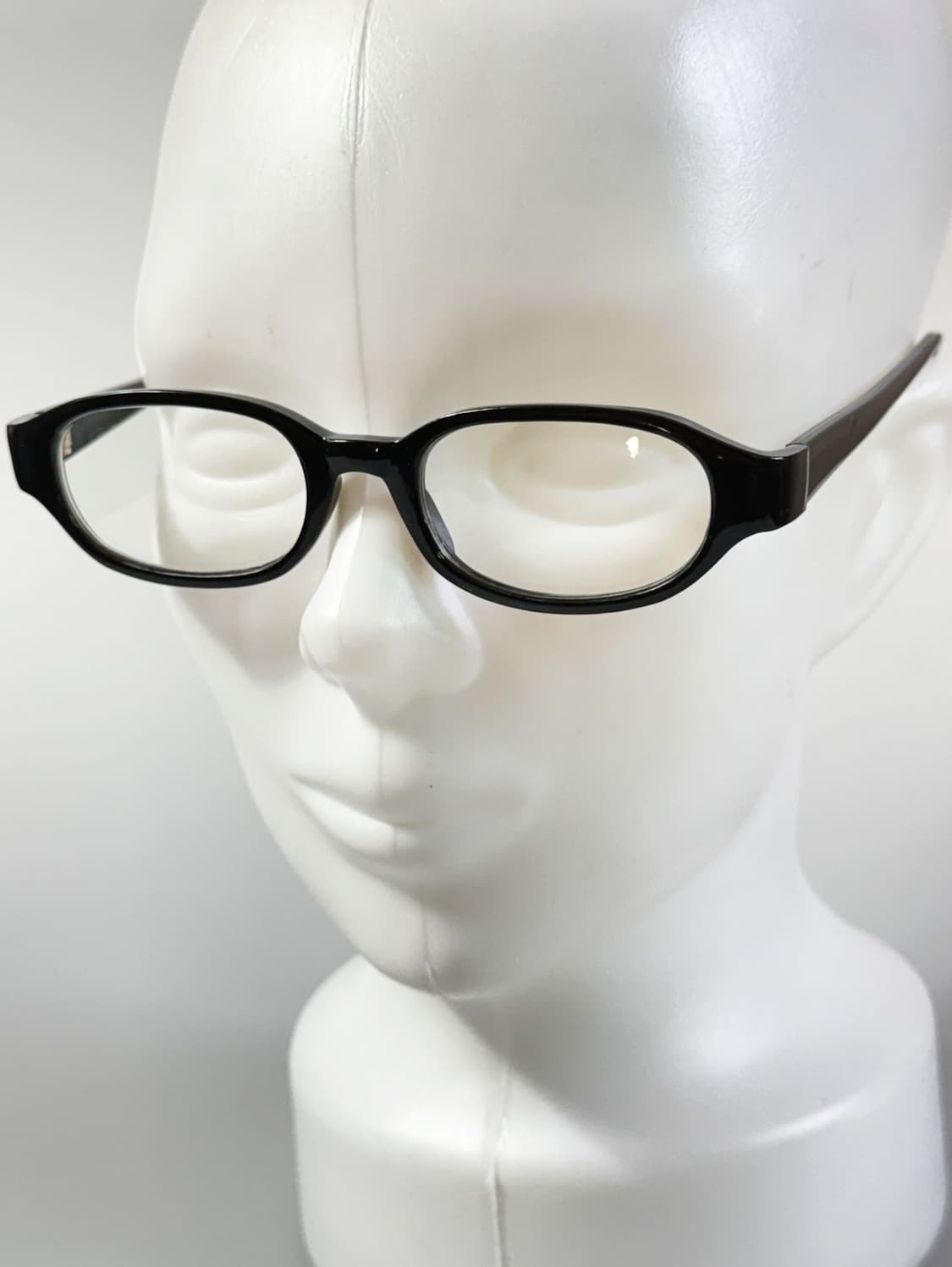 90s 블랙 뿔테 스퀘어 프레임 빈티지 안경 상품이미지8