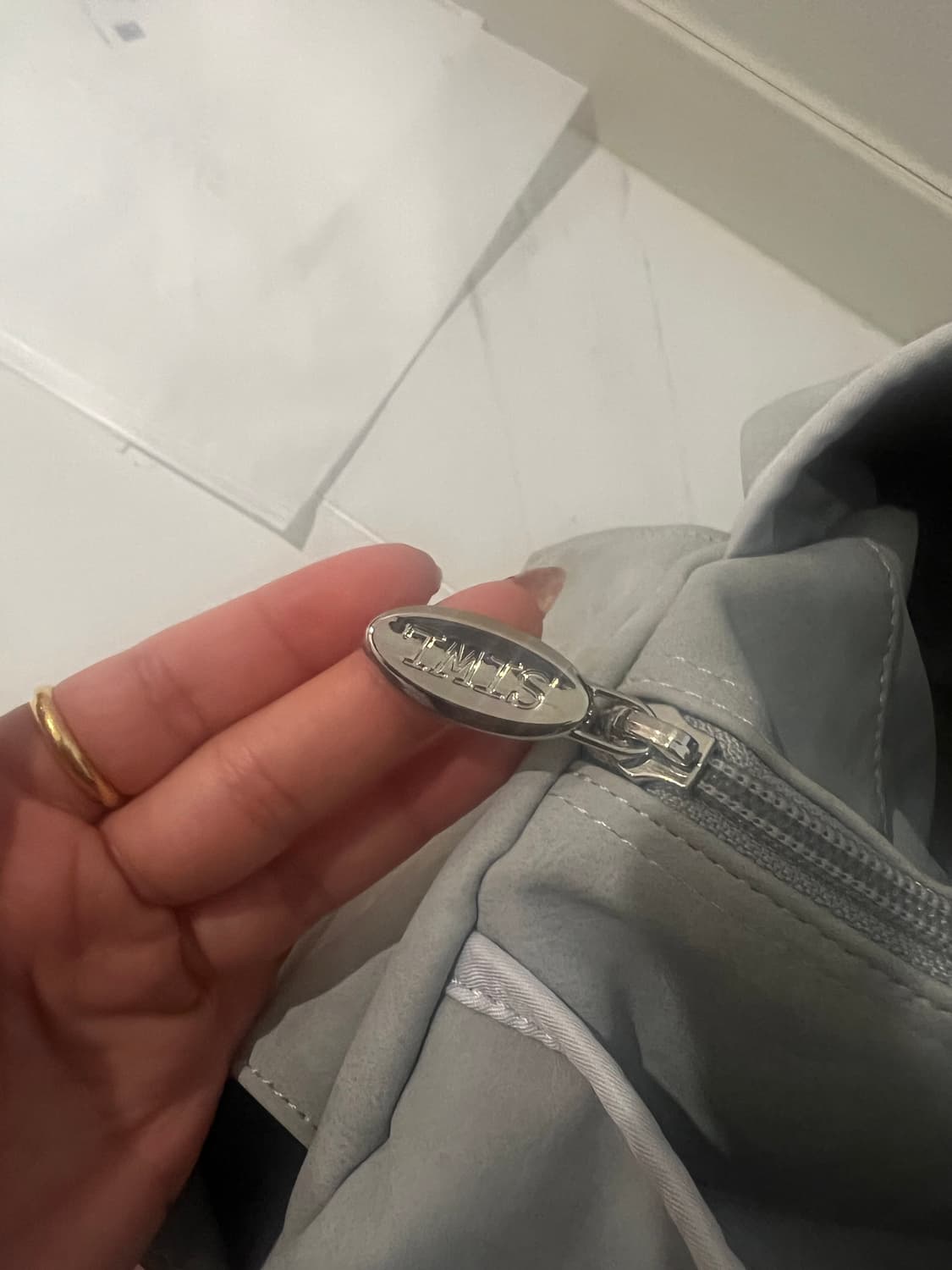 시월107 보우숄더백 누벅그레이 상품이미지3