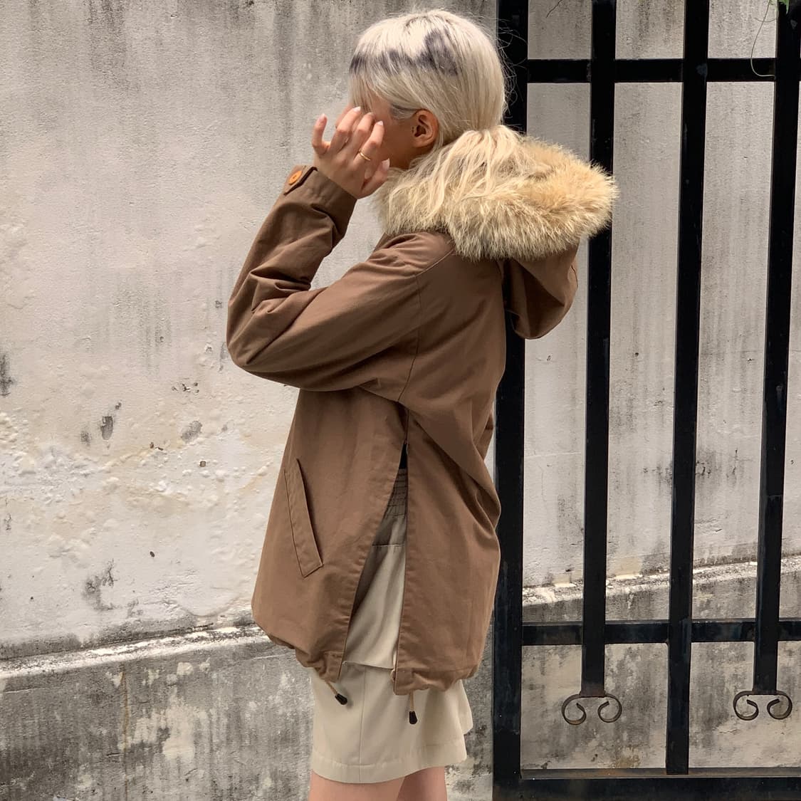 00's A.P.C 아페쎄 밀리터리 퍼 빅 후드 풀오버 자켓 상품이미지7