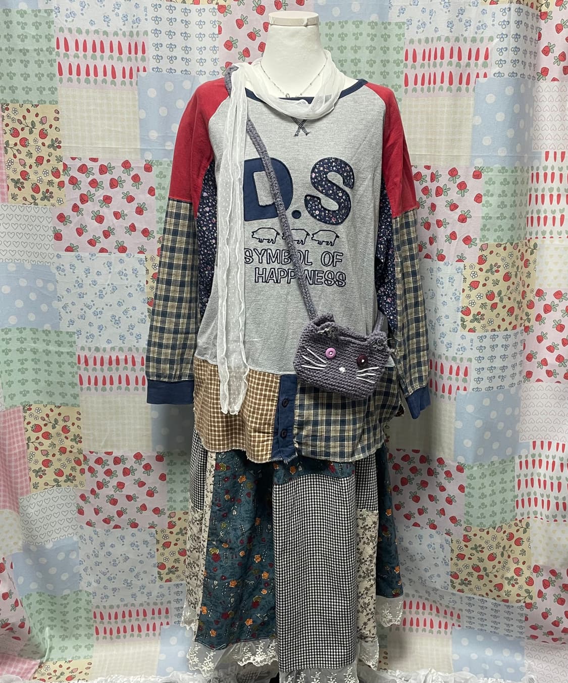 플라워 패치 스커트 #모리걸 상품이미지1