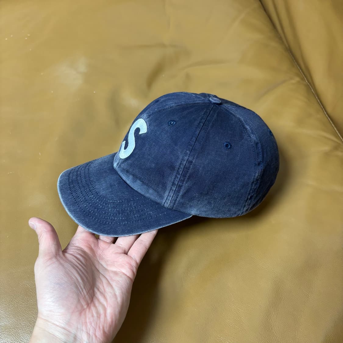 슈프림 S로고 6패널 볼캡 모자 23fw 피그먼트 네이비 상품이미지4