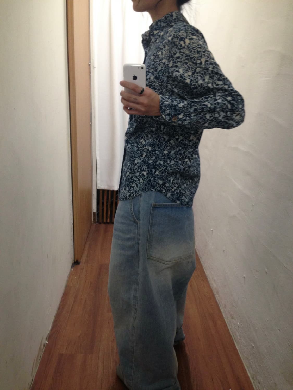 빈티지 페이즐리 패턴 셔츠 싱글 포켓 디테일 레귤러핏 상품이미지5