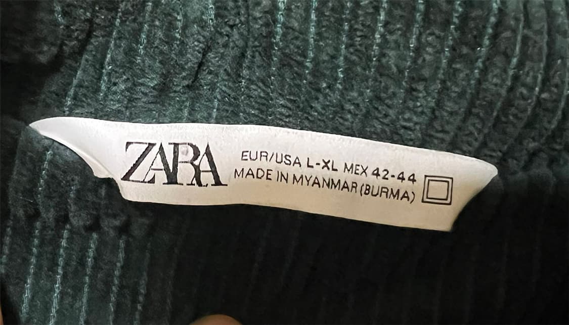 ZARA 자라 남자 패딩조끼 코듀로이 겨울 105-110 상품이미지3
