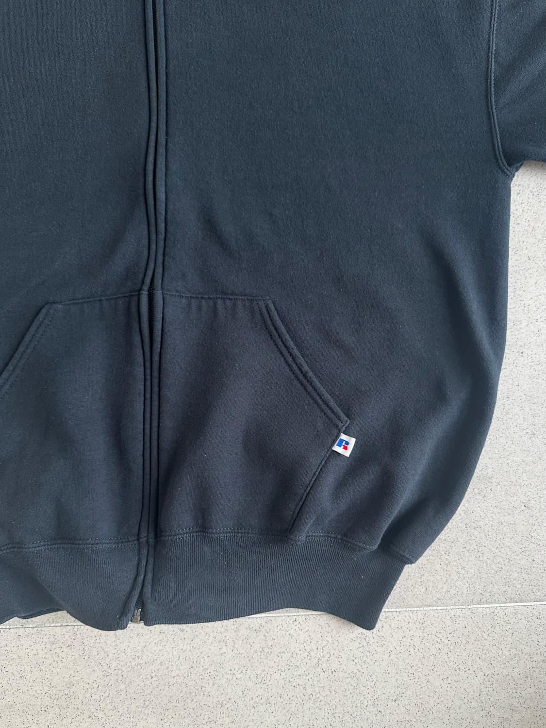 90s 빈티지 러셀 후드집업 블랙 XL USA 상품이미지3