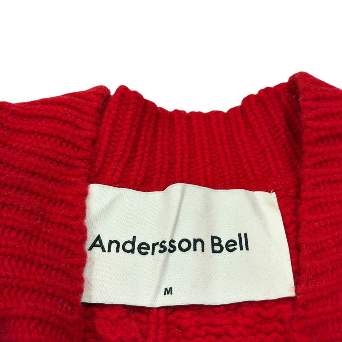 앤더슨벨 오버사이즈드 컬러블록 울 블렌드 스웨터 브이넥 니트 M 상품이미지2