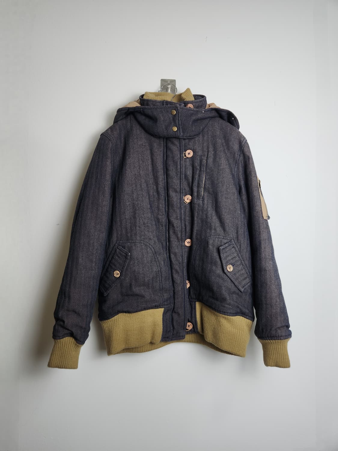 헤링본 후드 패딩점퍼 상품이미지6