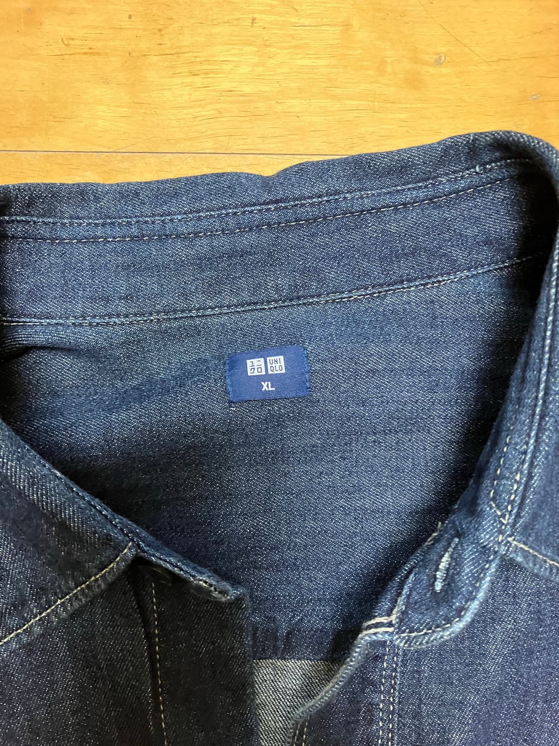 유니클로 데님 워크 셔츠 XL 진청 상품이미지3