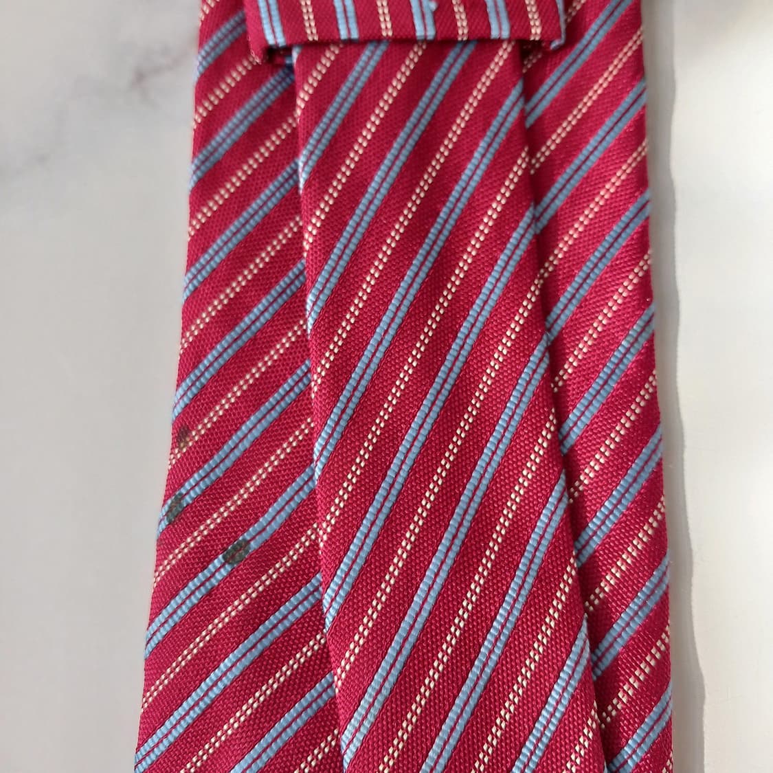 에스 티 듀퐁 실크 레드 스트라이프 넥타이 8.9cm A등급 A19529 상품이미지8