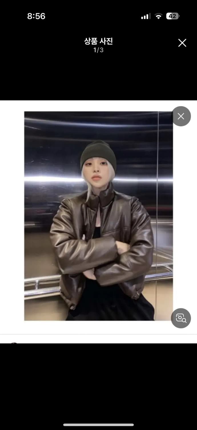 오도어 ODOR 레더패딩 블랙 상품이미지3