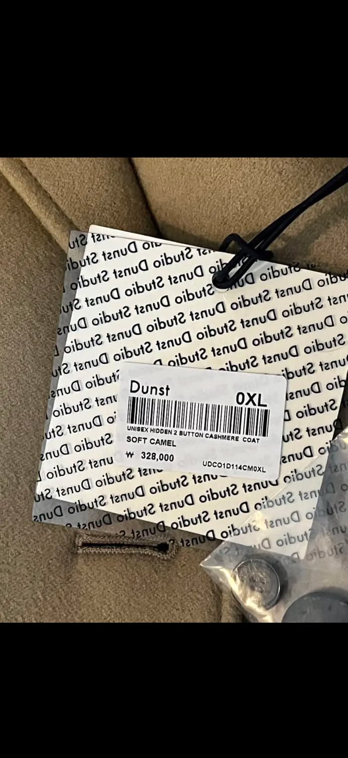 던스트 히든 투버튼 캐시미어 코트 XL  상품이미지10