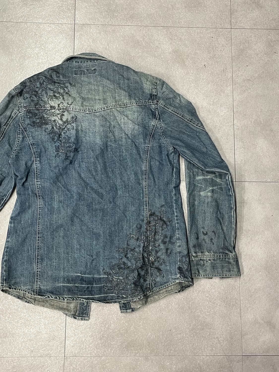 Growth by in the attic 인 더 애틱 오리엔탈 데님 셔츠 상품이미지6