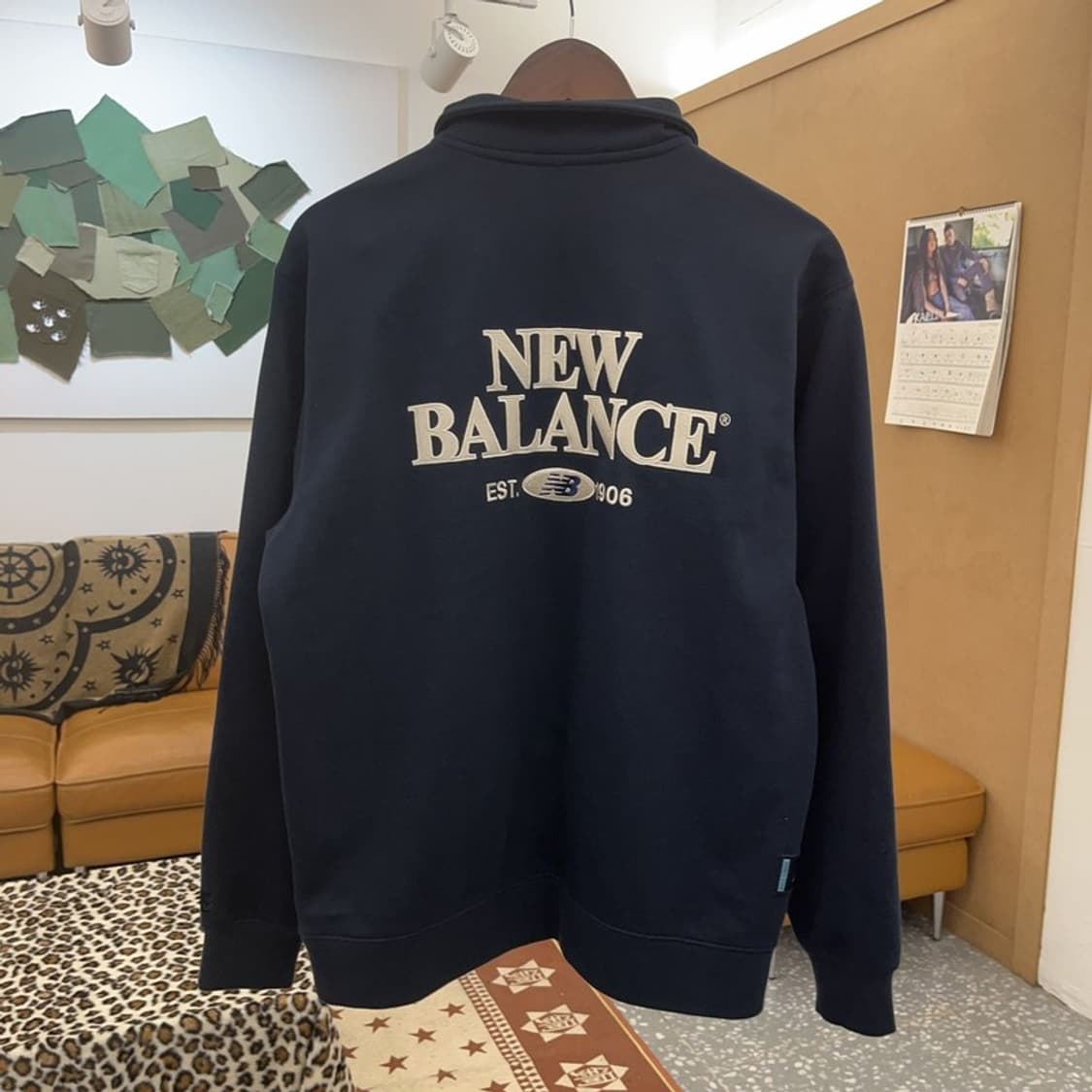 뉴발란스 올드스쿨 백로고 반집업 맨투맨 M C09301 상품이미지4