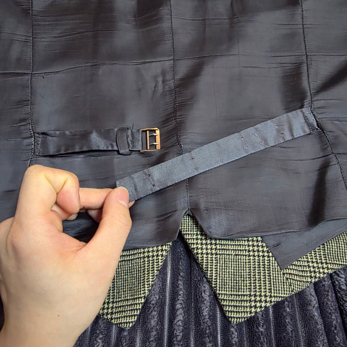 폴로 이태리메이드 글렌체크 3피스 수트 브라운 44R 상품이미지6