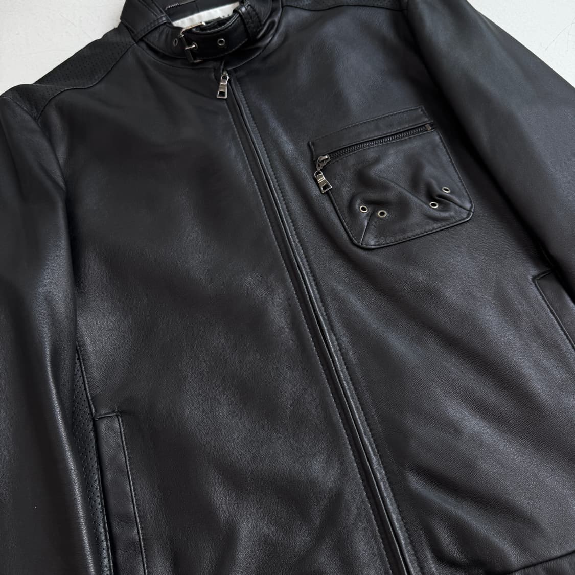 바이커 리얼레더 양가죽 가죽자켓 상품이미지5