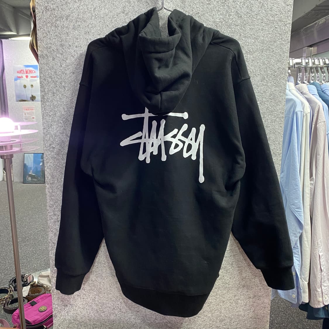 스투시 베이직로고 후드집업 A5 상품이미지4