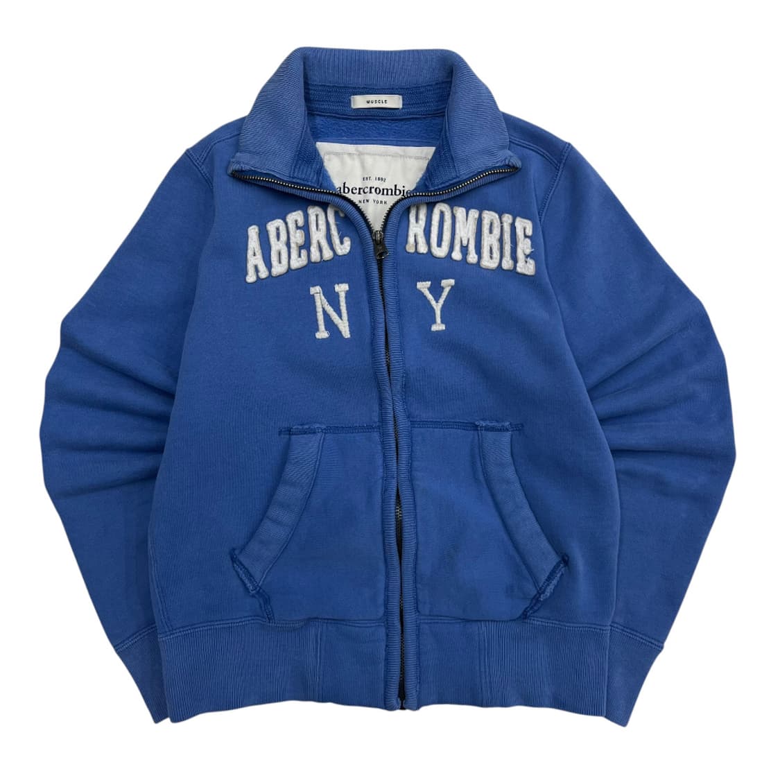 아베크롬비 센터로고 소라블루 집업 M 상품이미지2