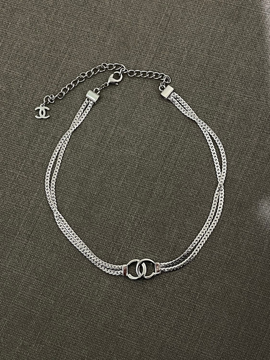 샤넬 정품 업사이클링 CC 초커 레이어드 목걸이 상품이미지3