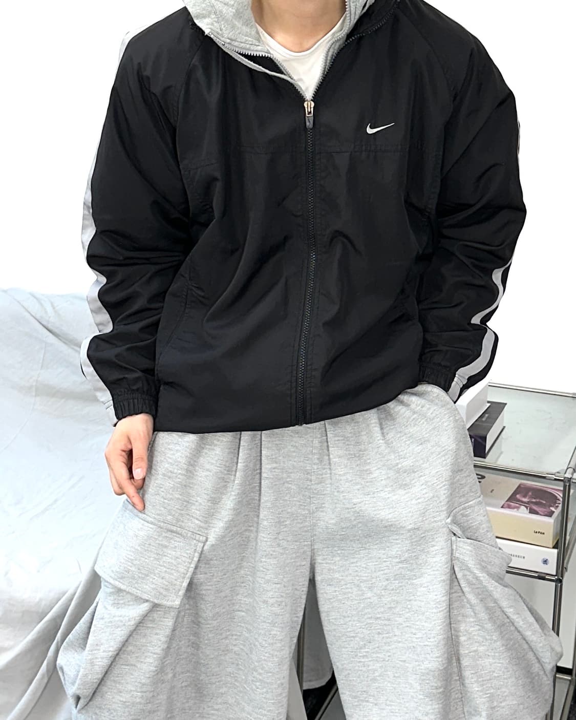 나이키 00s 블랙 사이드라인 바람막이 M 상품이미지2