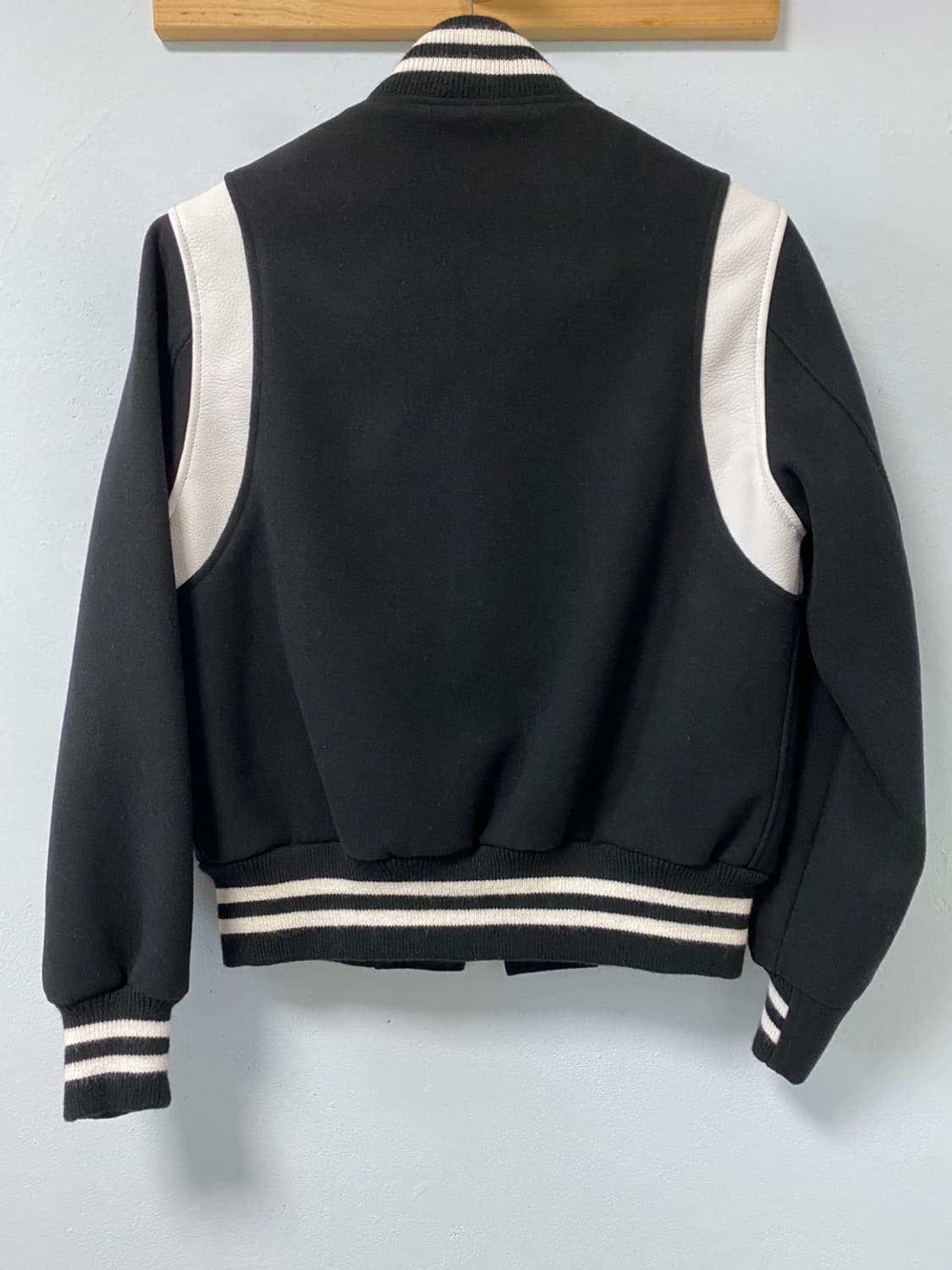 골든베어 / 테디자켓 바시티 검흰 / S (95-1 상품이미지3