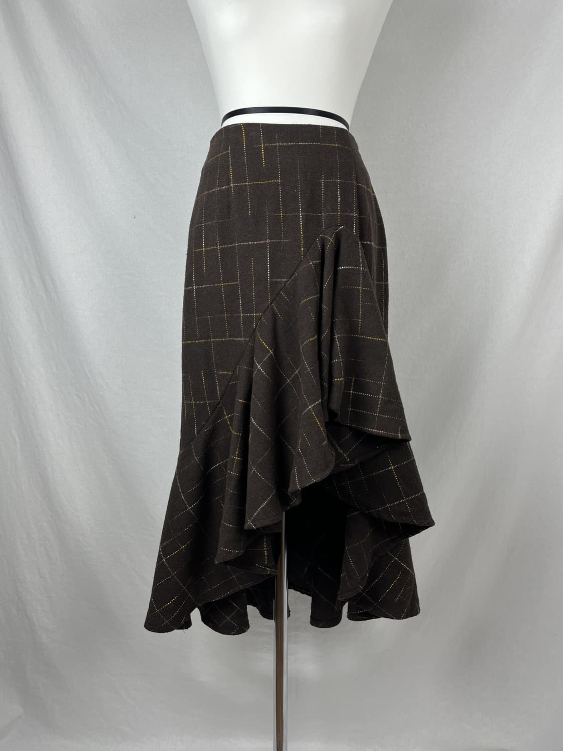 Vintage 브라운컬러 드레이핑 스커트  상품이미지1