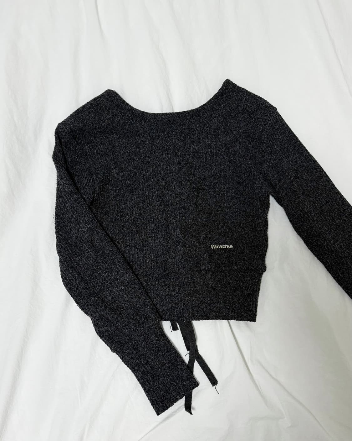 Wsc archive Ribbon 2-way knit cardigan 상품이미지6