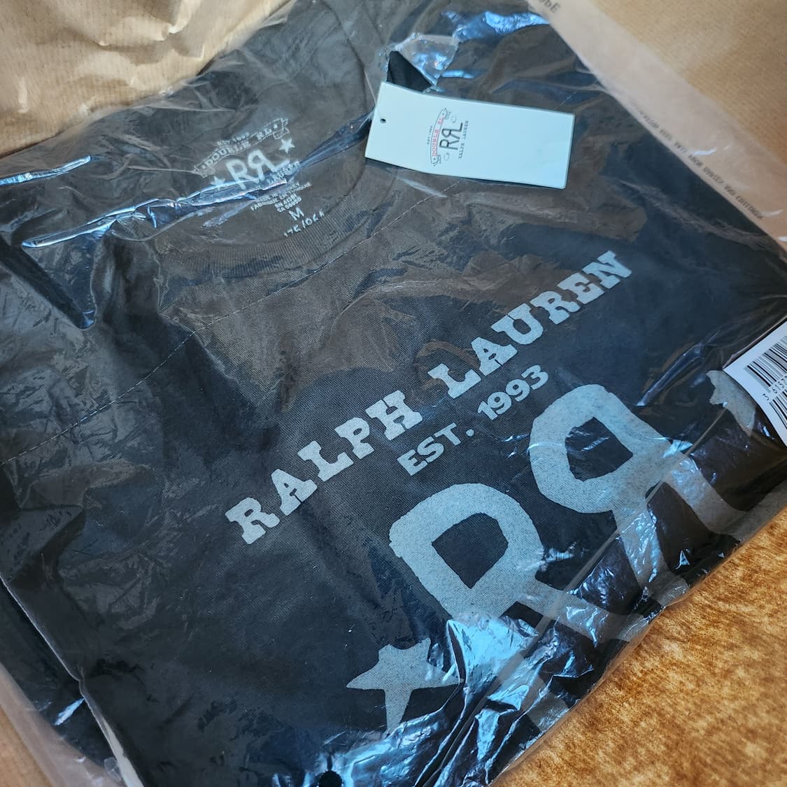 RRL 랄프로렌 더블알엘 그래픽 로고 반팔 티셔츠 페이드 블랙 캔버스폴로 상품이미지4
