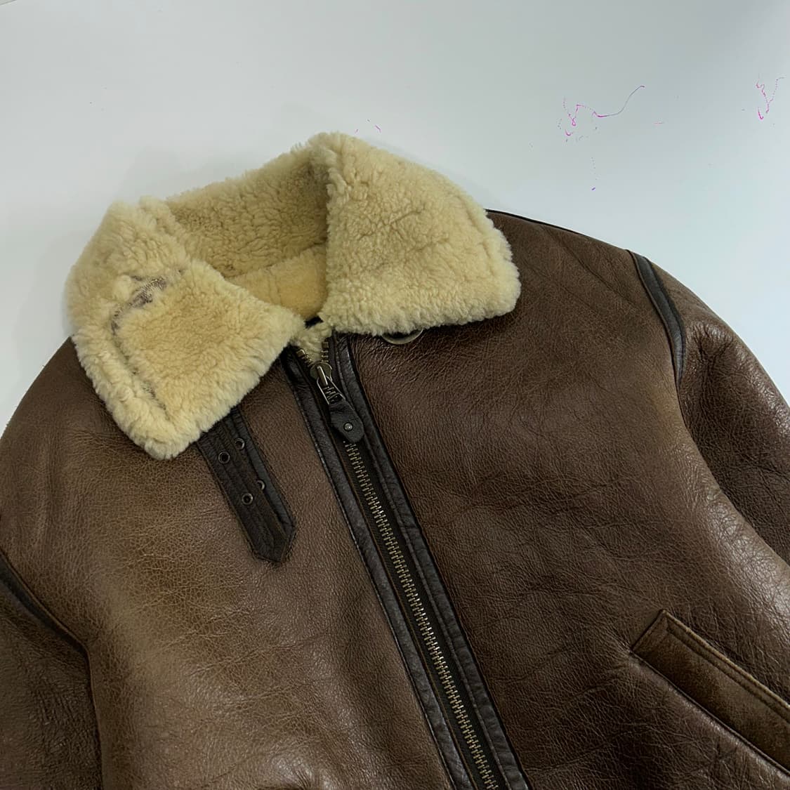 Vintage 빈티지 트윈 넥버클 무스탕 상품이미지5