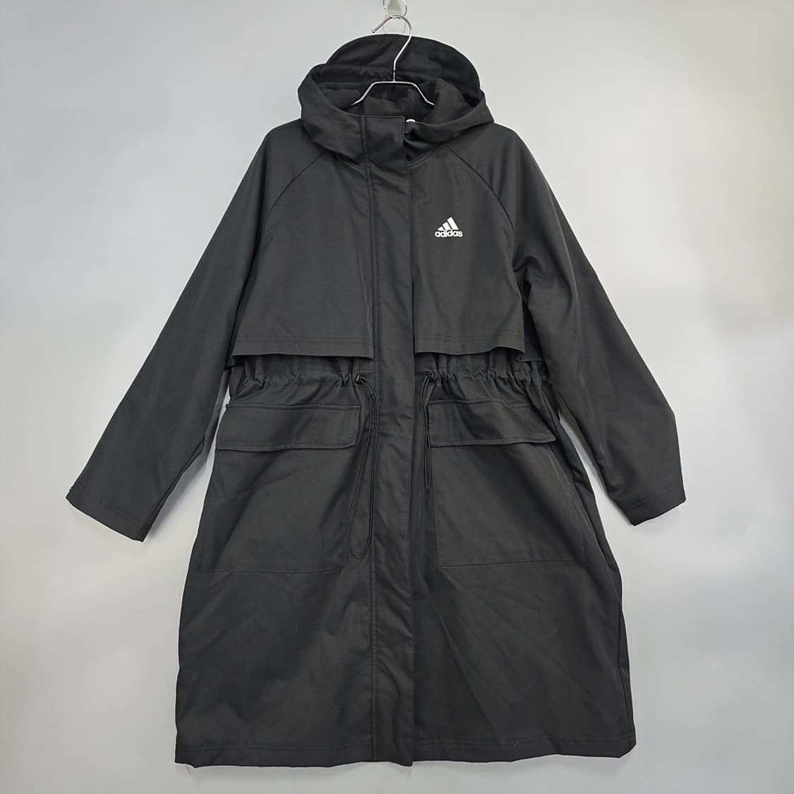 아디다스 우먼스 여성 테크 자켓 윈드러너 롱 바람막이 점퍼 블랙 L 상품이미지3