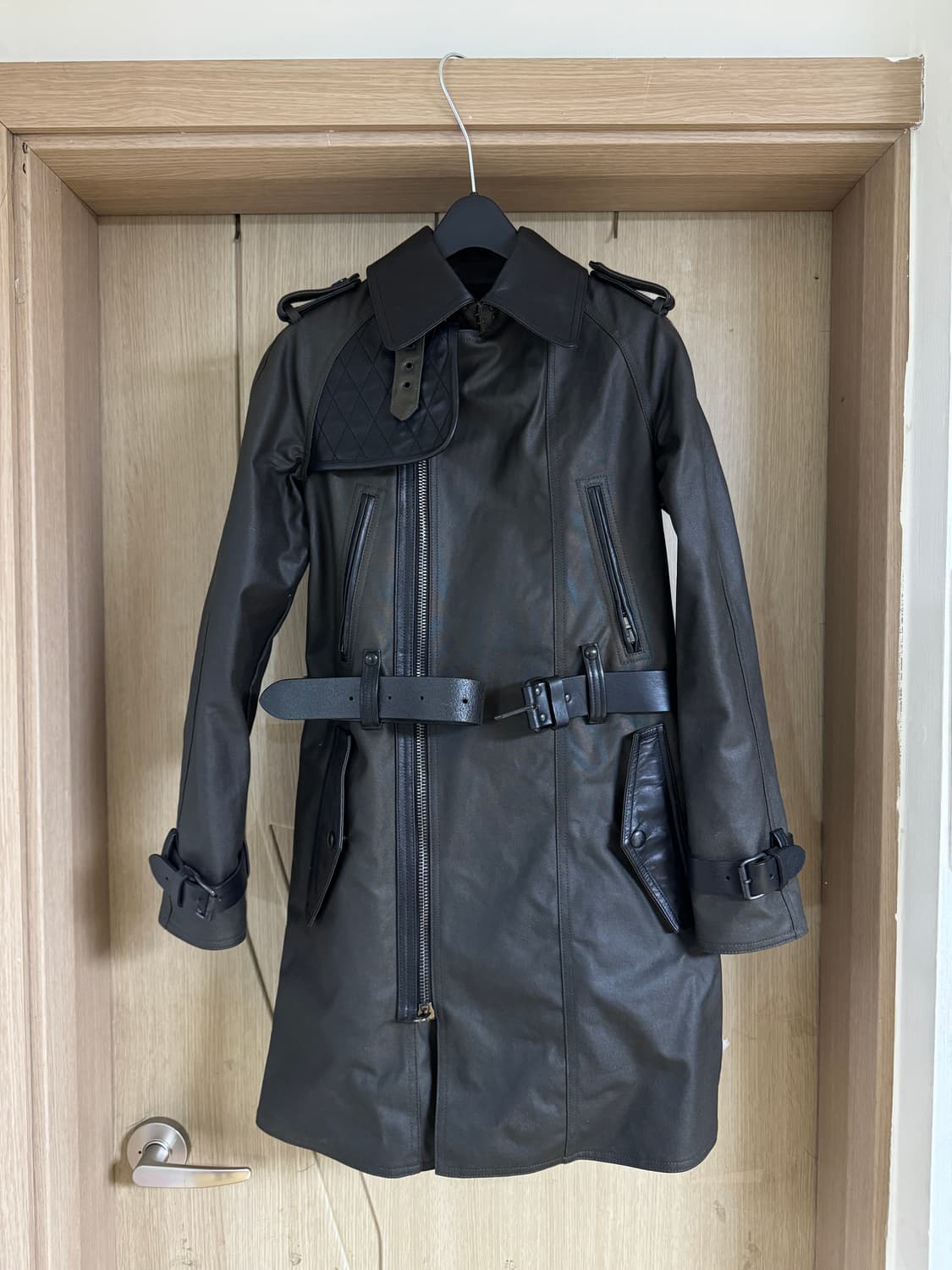 디젤 여성 왁스 자켓 레더 패치 xs 상품이미지1