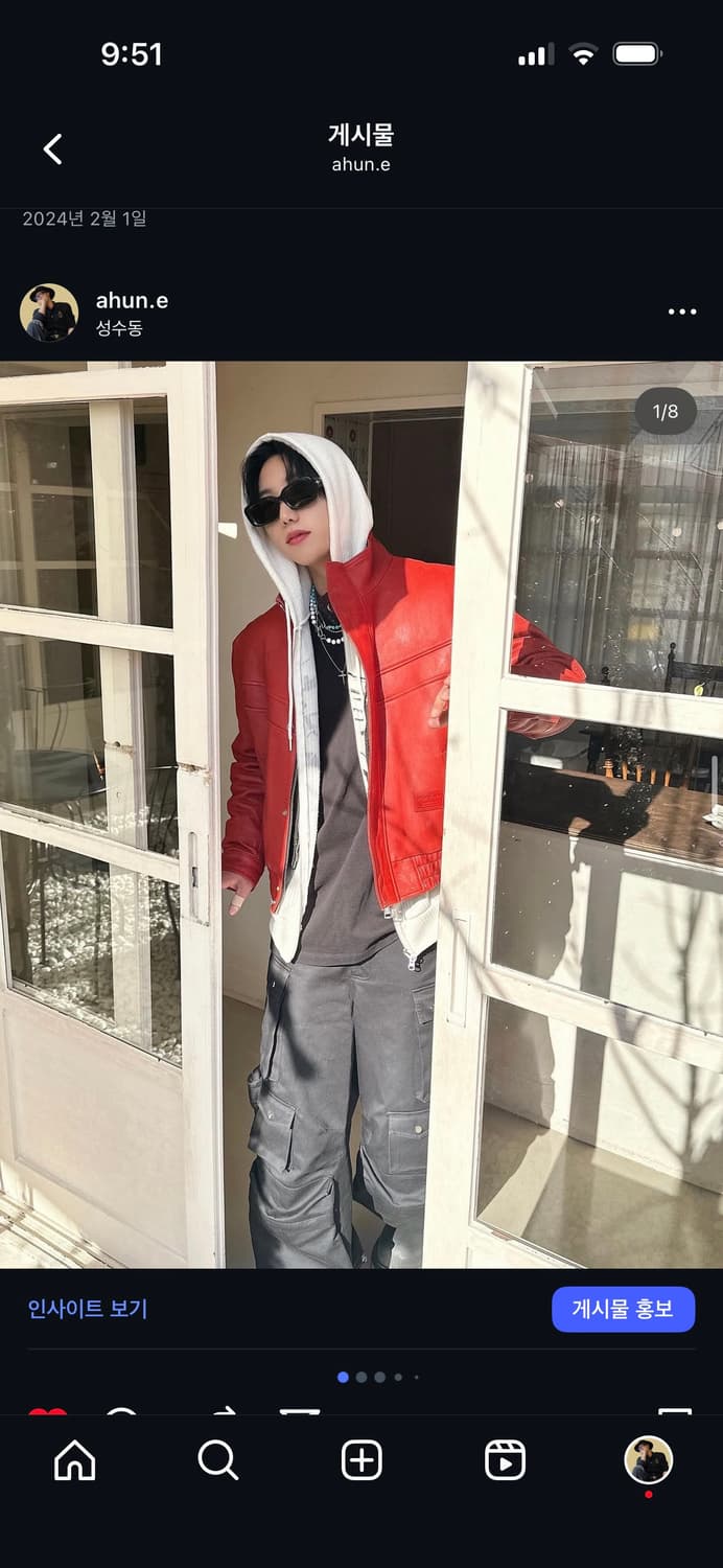 느와르 라르메스 블랙라벨 레더자켓 레드 상품이미지4