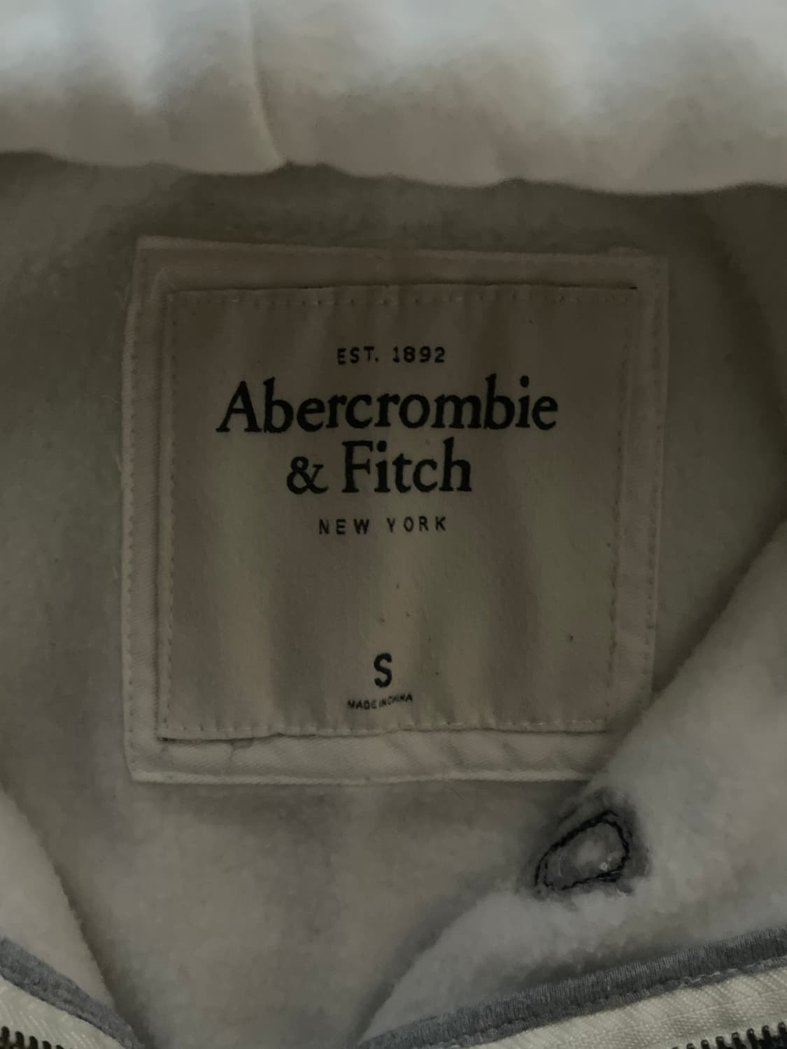 대장템 아베크롬비 화이트 후드집업 S 상품이미지3